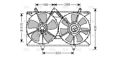 AVA Radiator Fan TO7521