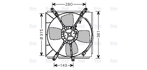 AVA Radiator Fan TO7522