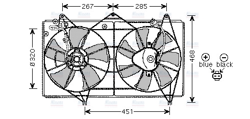 AVA Radiator Fan TO7527