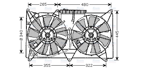 AVA Radiator Fan TO7532