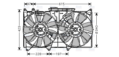 AVA Radiator Fan TO7535