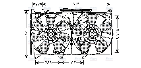 AVA Radiator Fan TO7544