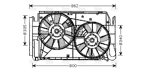 AVA Radiator Fan TO7551