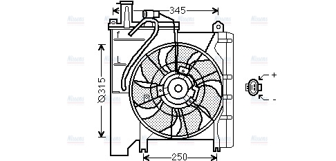 AVA Radiator Fan TO7552