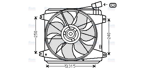 AVA Radiator Cooling Fan TO7554