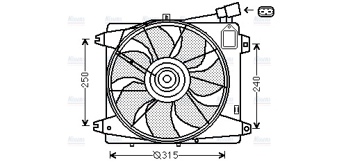 AVA Radiator Cooling Fan TO7555