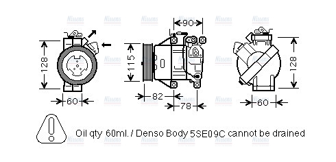 AVA Aircon Compressor TOAK479