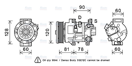 AVA Aircon Compressor TOAK581