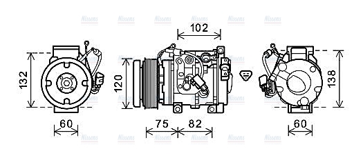 AVA Aircon Compressor TOAK664