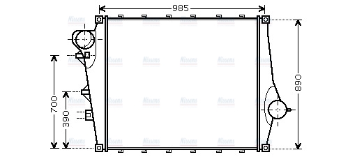 AVA Charge Air Intercooler VL4044