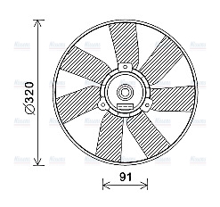 AVA Radiator Cooling Fan VN7538
