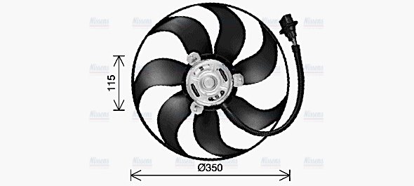 AVA Radiator Cooling Fan VN7553