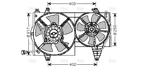 AVA Radiator Cooling Fan VO7505