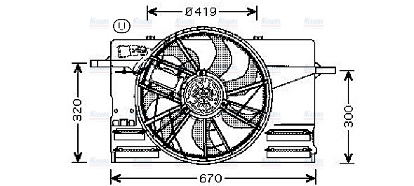 AVA Radiator Cooling Fan VO7508