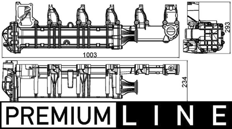 MAHLE Truck/Bus Exhaust gas recirculation cooler (EGR-cooler) CE13000P