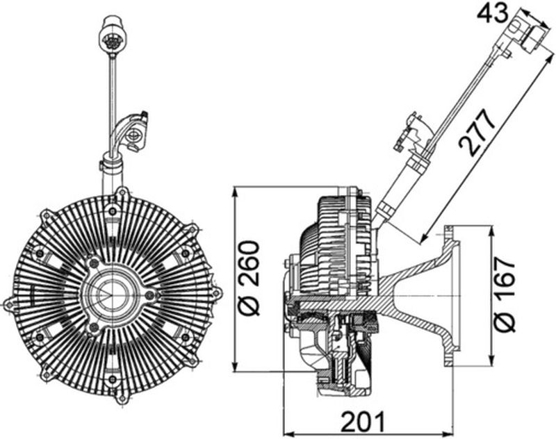 MAHLE Truck/Bus Radiator fan clutch CFC115000P