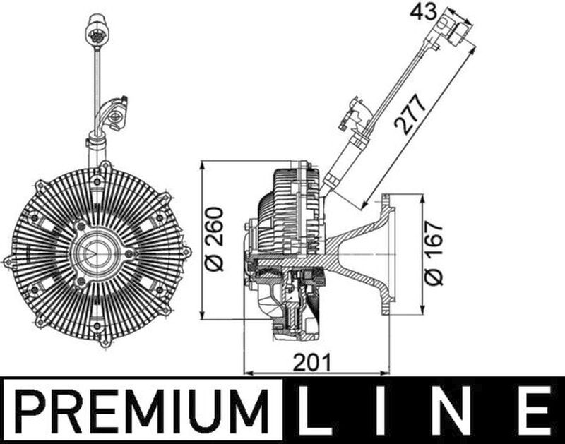 MAHLE Truck/Bus Radiator fan clutch CFC115000P