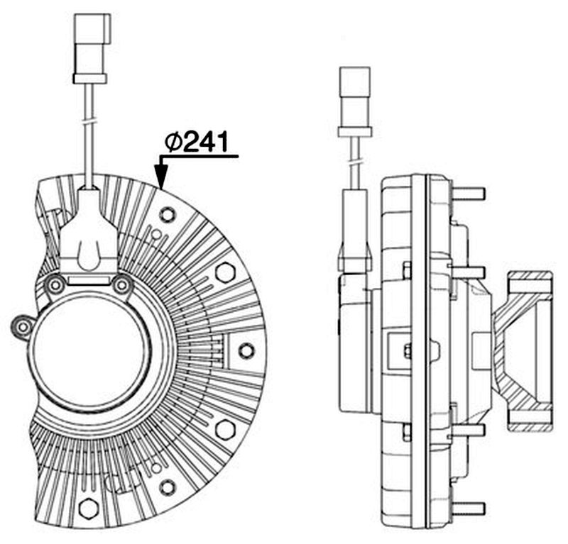 MAHLE OHW Radiator fan clutch CFC257000P