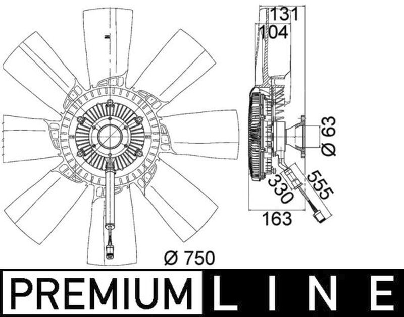 MAHLE Truck/Bus Radiator/condenser fan  CFF473000P