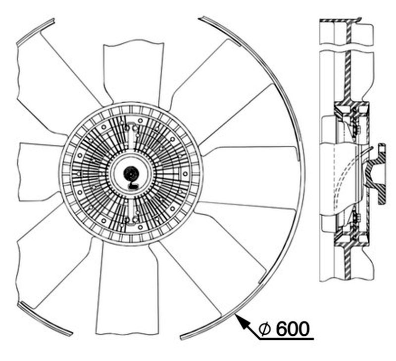 MAHLE Truck/Bus Radiator/condenser fan  CFF512000P