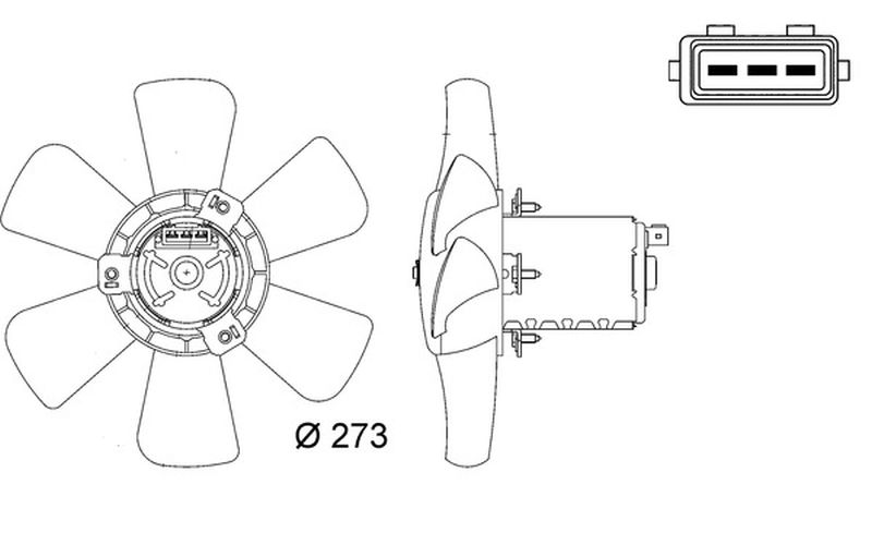 MAHLE PC Radiator/condenser fan  CFF7000S