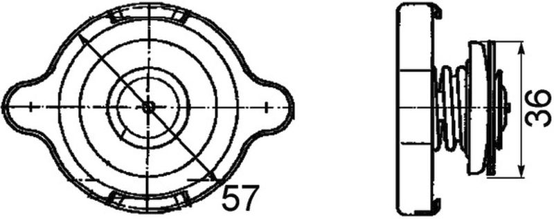 MAHLE PC Radiator cap CRB10000P
