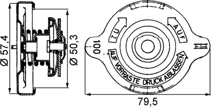 MAHLE Truck/Bus Radiator cap CRB14000P