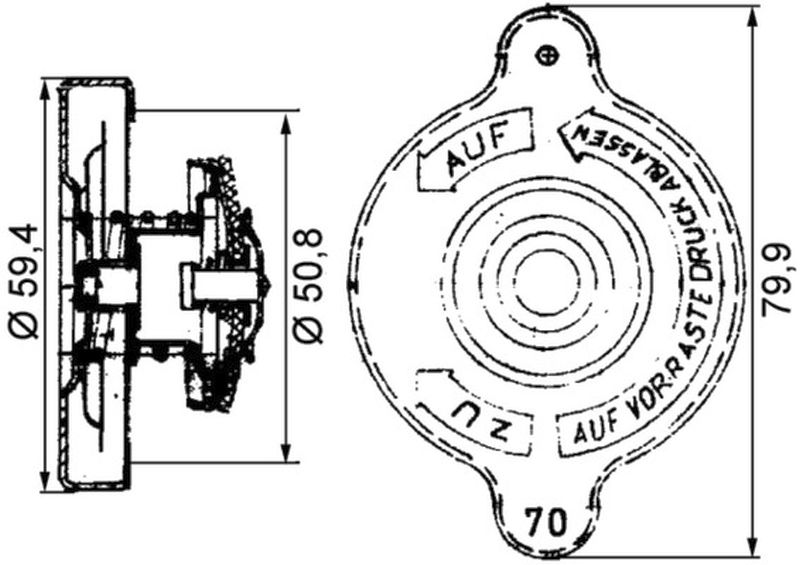 MAHLE Truck/Bus Radiator cap CRB15000P