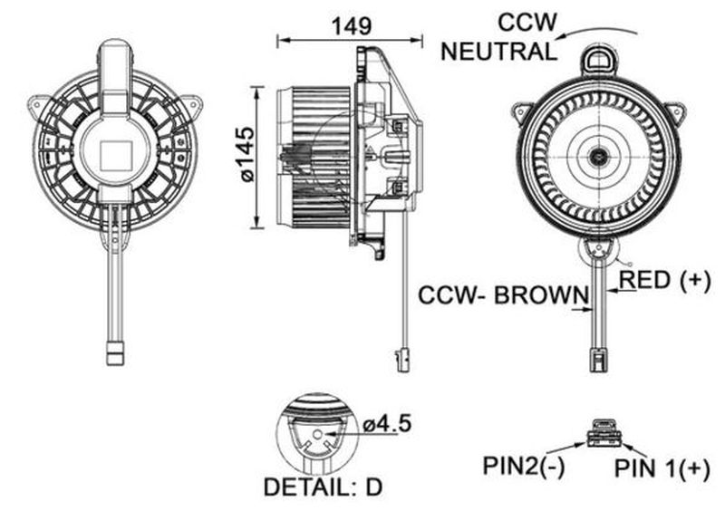 MAHLE PC Interior blower AB277000P