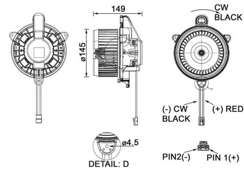 MAHLE PC Interior blower AB278000P