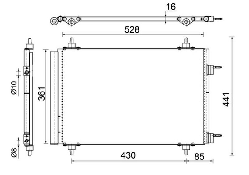 MAHLE PC Aircon condenser AC554000S