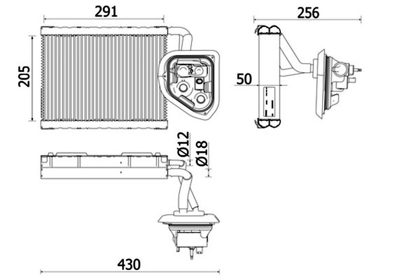 MAHLE PC Evaporator AE160000P