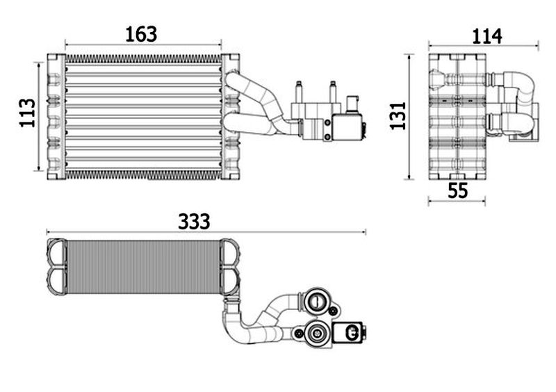 MAHLE Premium Line Aircon Evaporator AE162000P