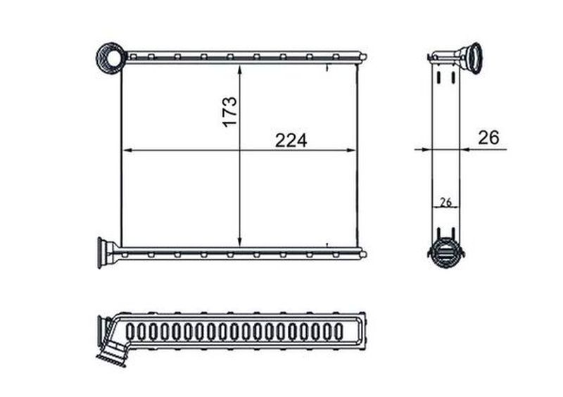 MAHLE PC Interior heat exchanger AH270000S