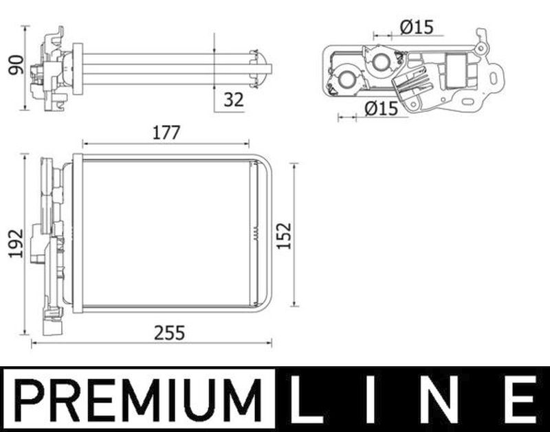 MAHLE PC Interior heat exchanger AH38000P