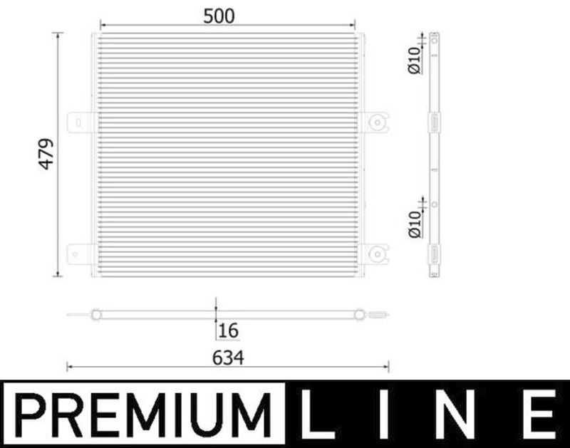 MAHLE Truck/Bus Aircon condenser AC75000P