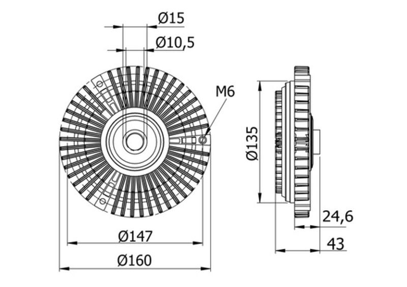 MAHLE LCV Radiator fan clutch CFC52000S