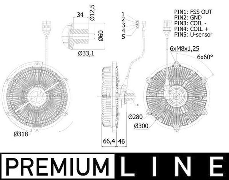 MAHLE OHW Radiator fan clutch CFC236000P