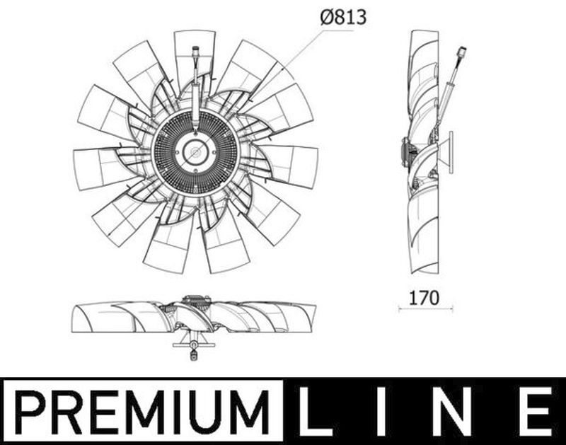 MAHLE Truck/Bus Radiator/condenser fan  CFF540000P