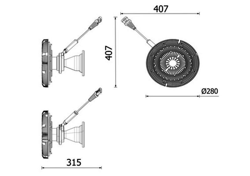 MAHLE Premium Line Radiator fan clutch CFC277000P