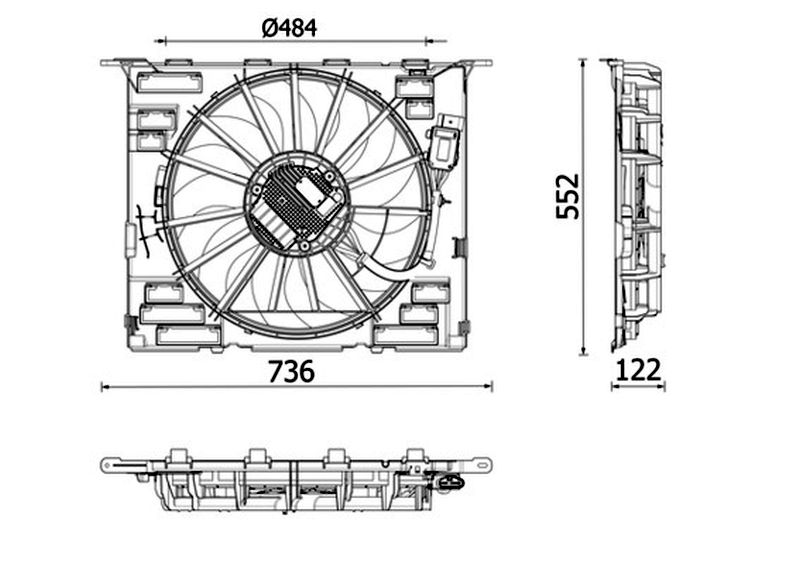 MAHLE Premium Line Radiator Cooling Fan CFF646000P