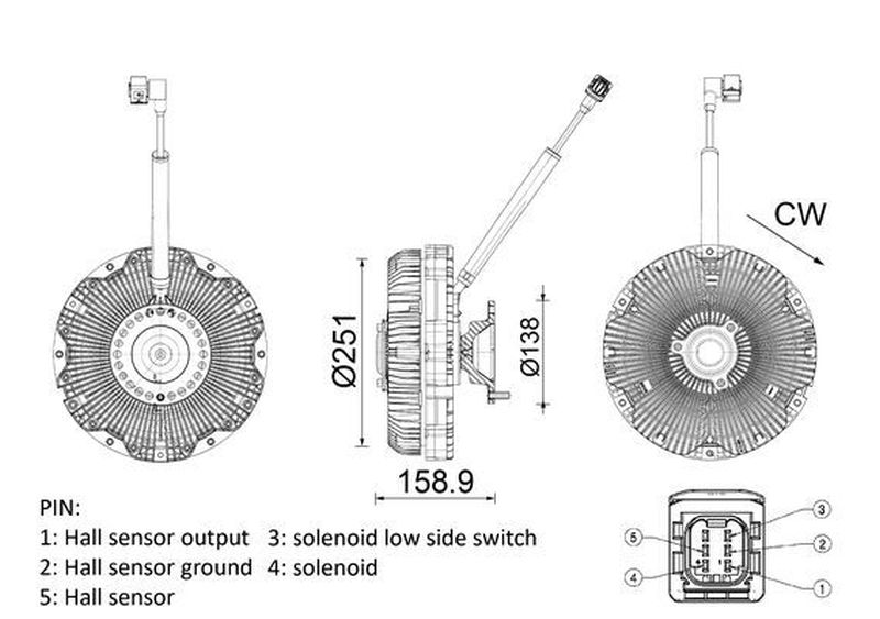 MAHLE Premium Line Radiator fan clutch CFC275000P