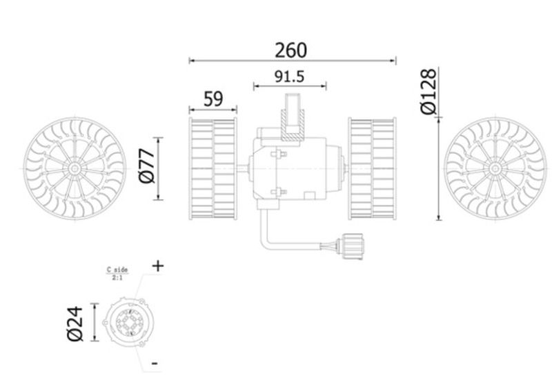 MAHLE Interior Blower Fan AB324000S
