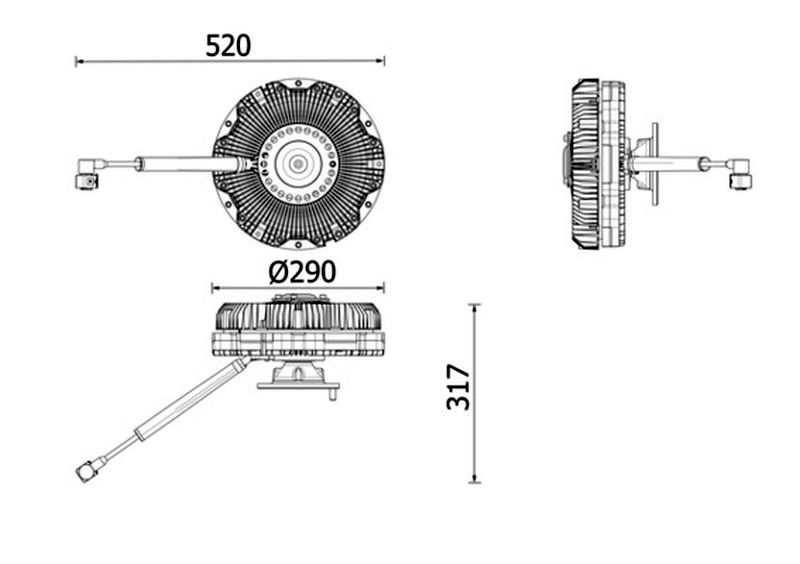 MAHLE Premium Line Radiator fan clutch CFC276000P