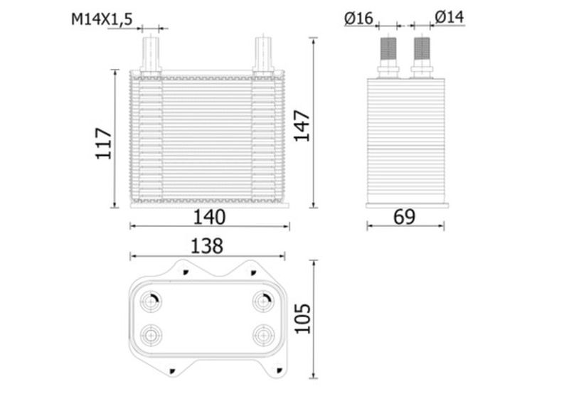 MAHLE Engine Oil Cooler CLC305000S