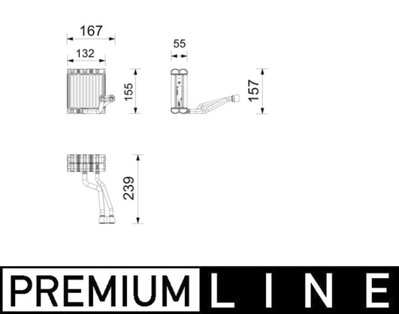 MAHLE Premium Line Aircon Evaporator AE261000P