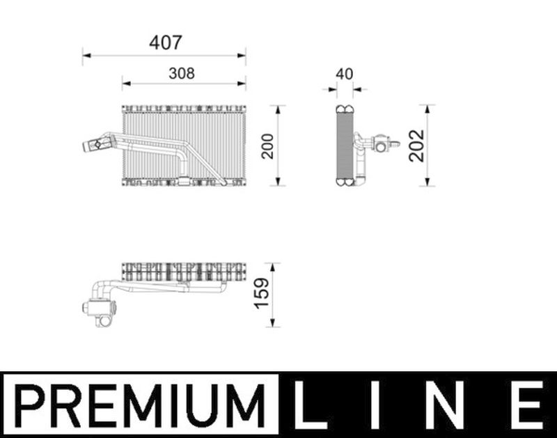 MAHLE Premium Line Aircon Evaporator AE266000P