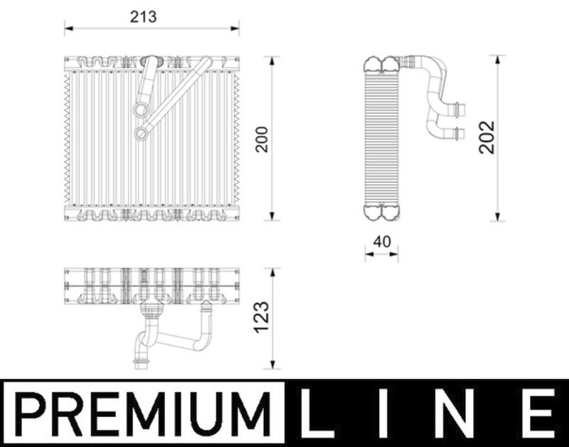 MAHLE Premium Line Aircon Evaporator AE270000P