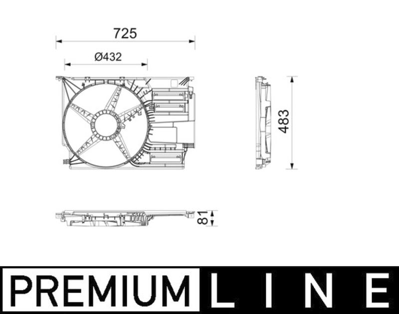 MAHLE Premium Line Radiator Cooling Fan Shroud CFS30000P