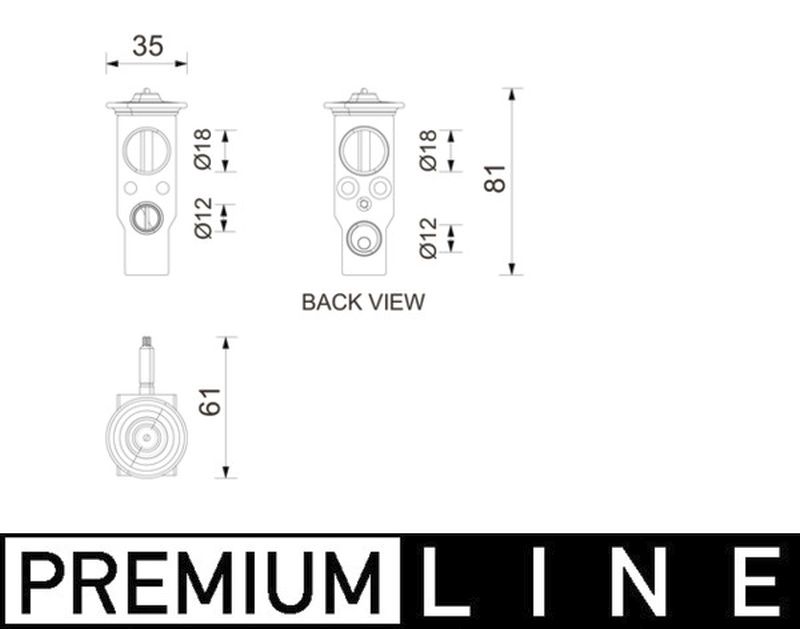 MAHLE Premium Line Aircon Expansion Valve AVE211000P